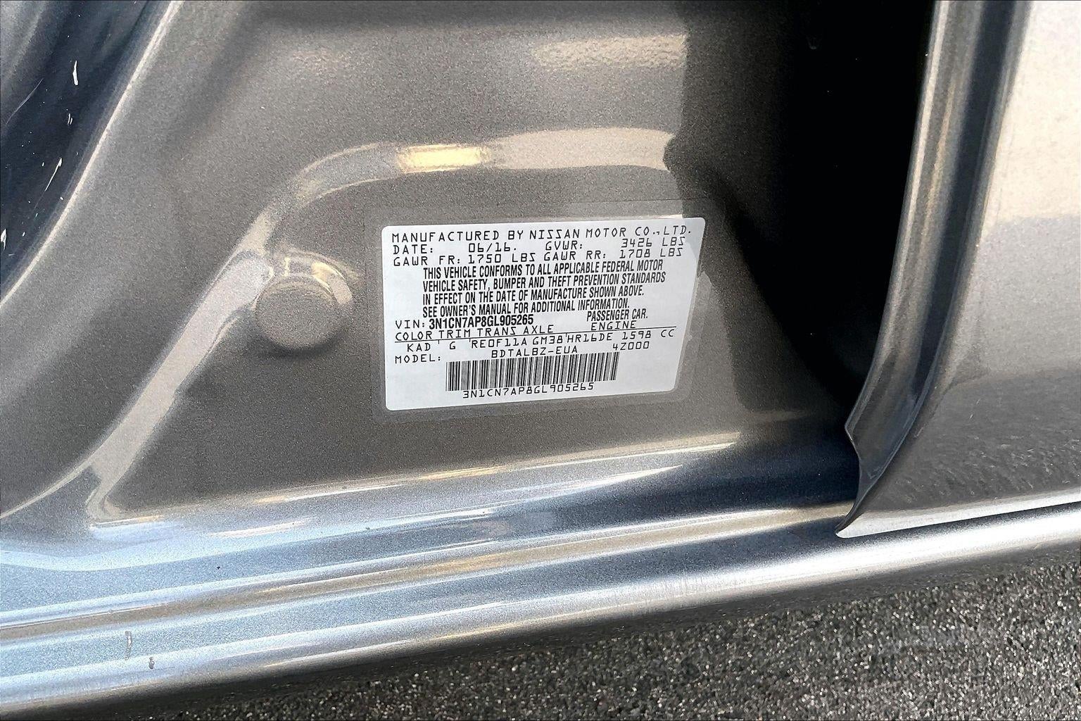 2016 Nissan Versa SV