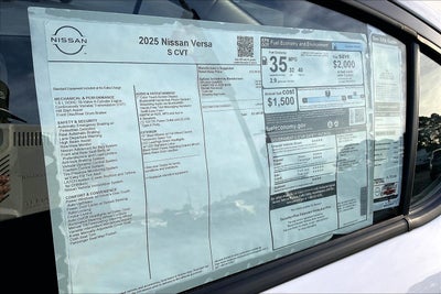2025 Nissan Versa S