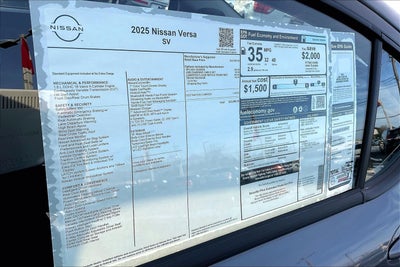 2025 Nissan Versa SV