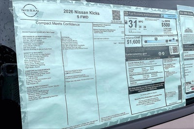 2026 Nissan Kicks S