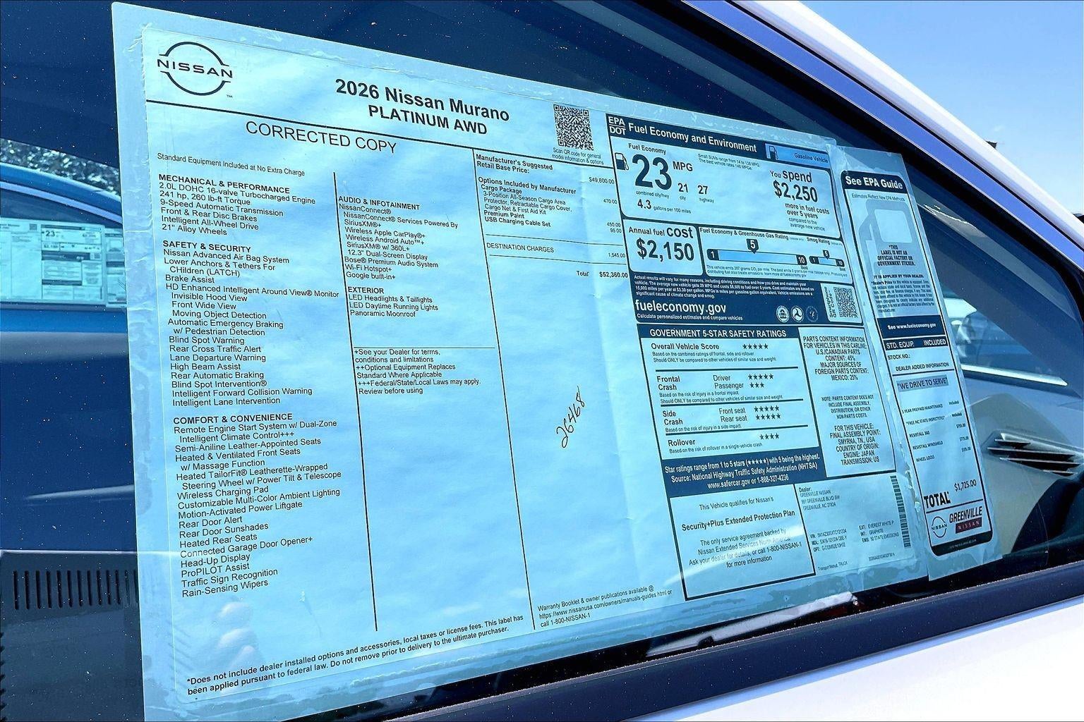 2026 Nissan Murano Platinum