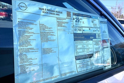 2026 Nissan Rogue Rock Creek