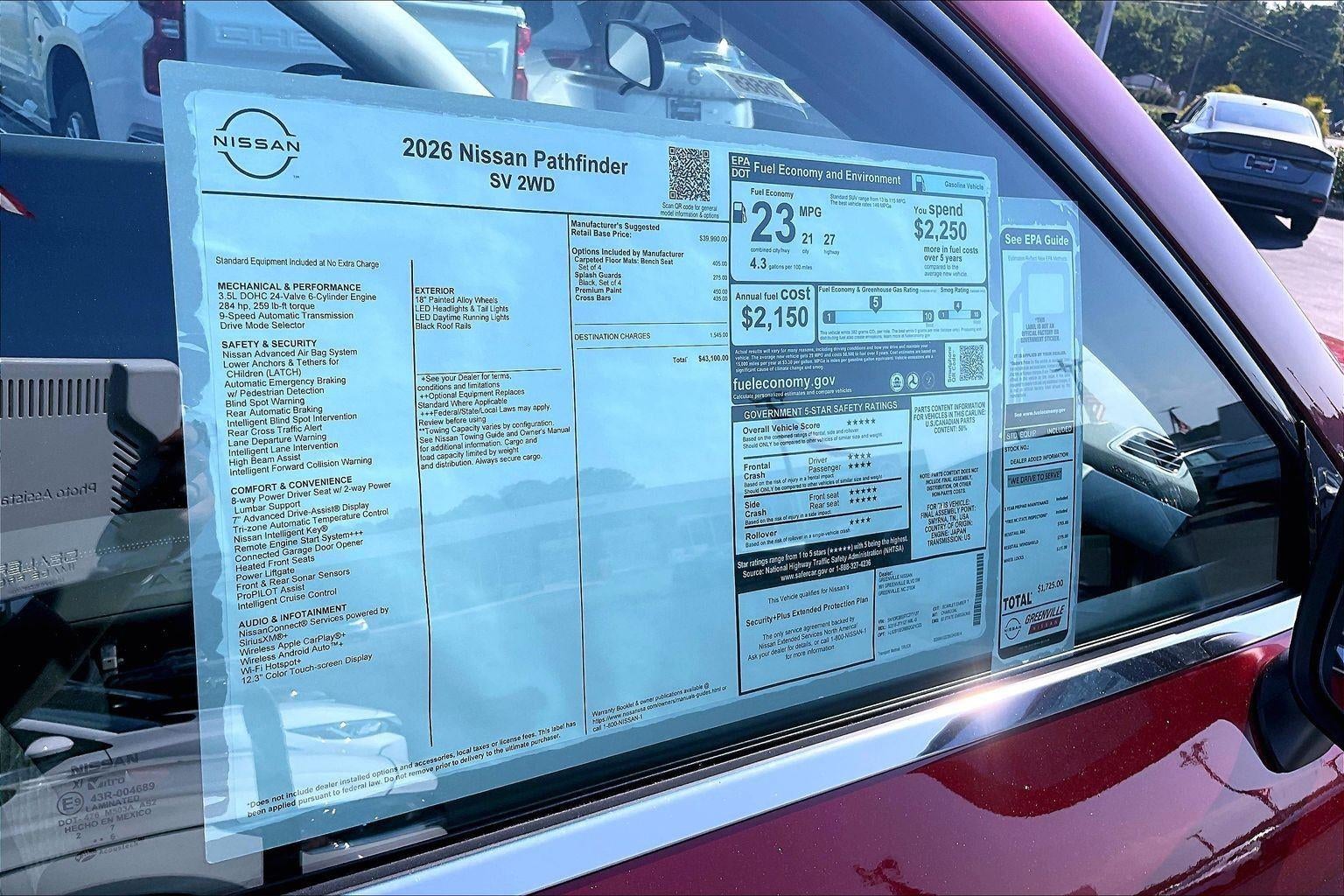 2026 Nissan Pathfinder SV