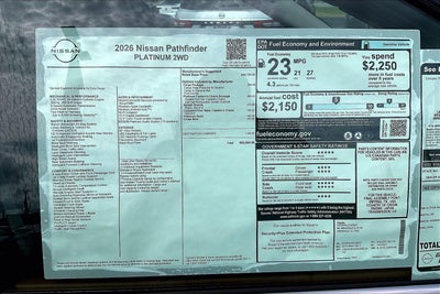 2026 Nissan Pathfinder Platinum