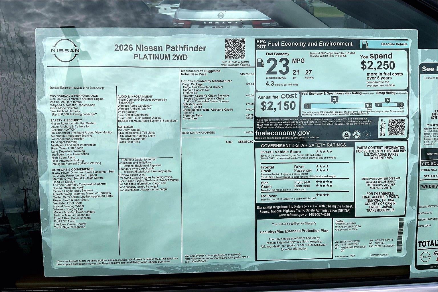 2026 Nissan Pathfinder Platinum