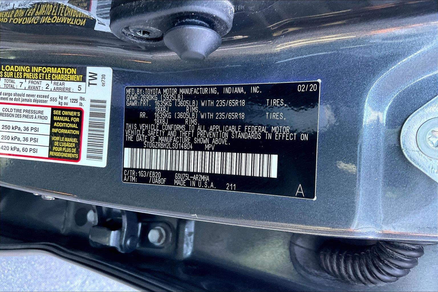 2020 Toyota Highlander XLE