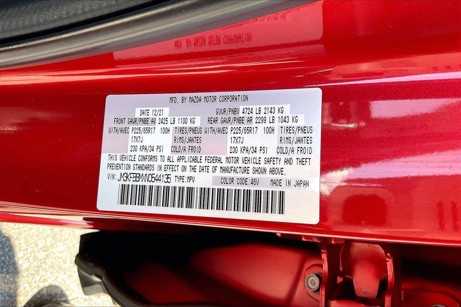 2022 Mazda Mazda Cx-5 2.5 S SELECT PA