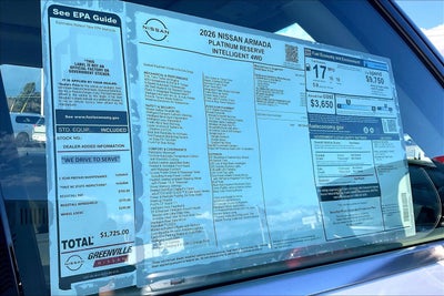 2026 Nissan Armada Platinum Reserve