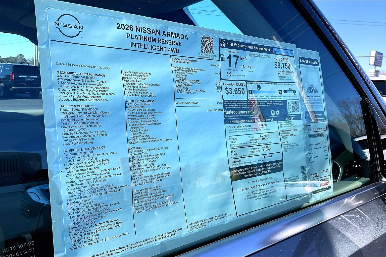 2026 Nissan Armada Platinum Reserve