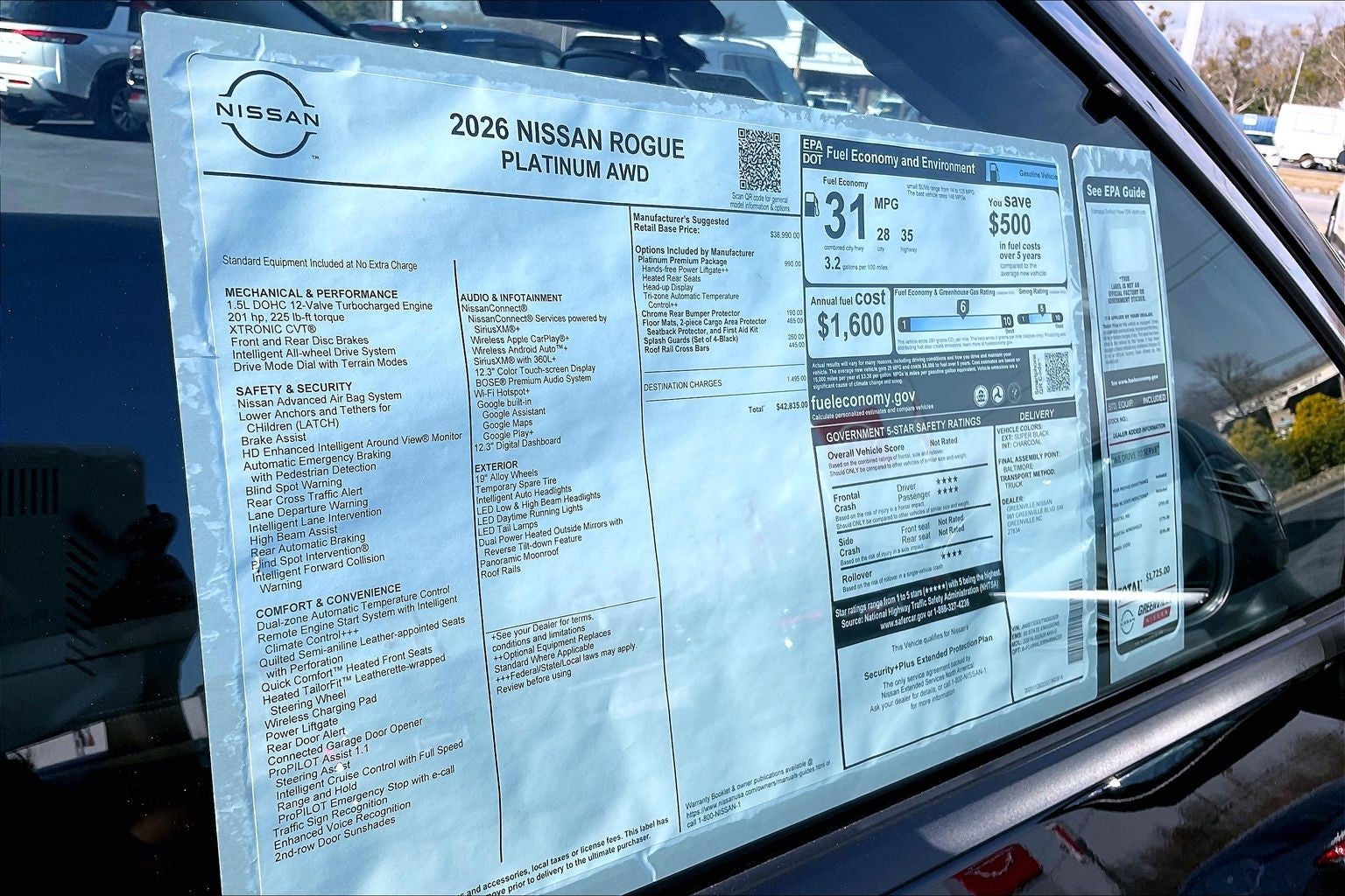 2026 Nissan Rogue Platinum