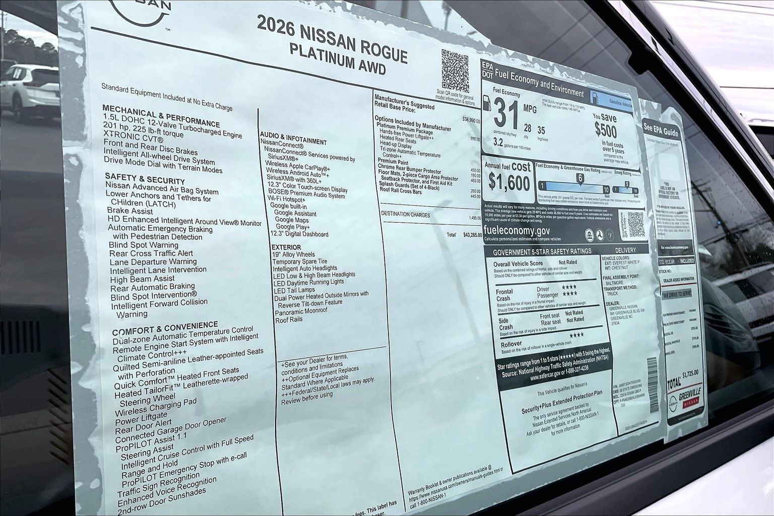 2026 Nissan Rogue Platinum