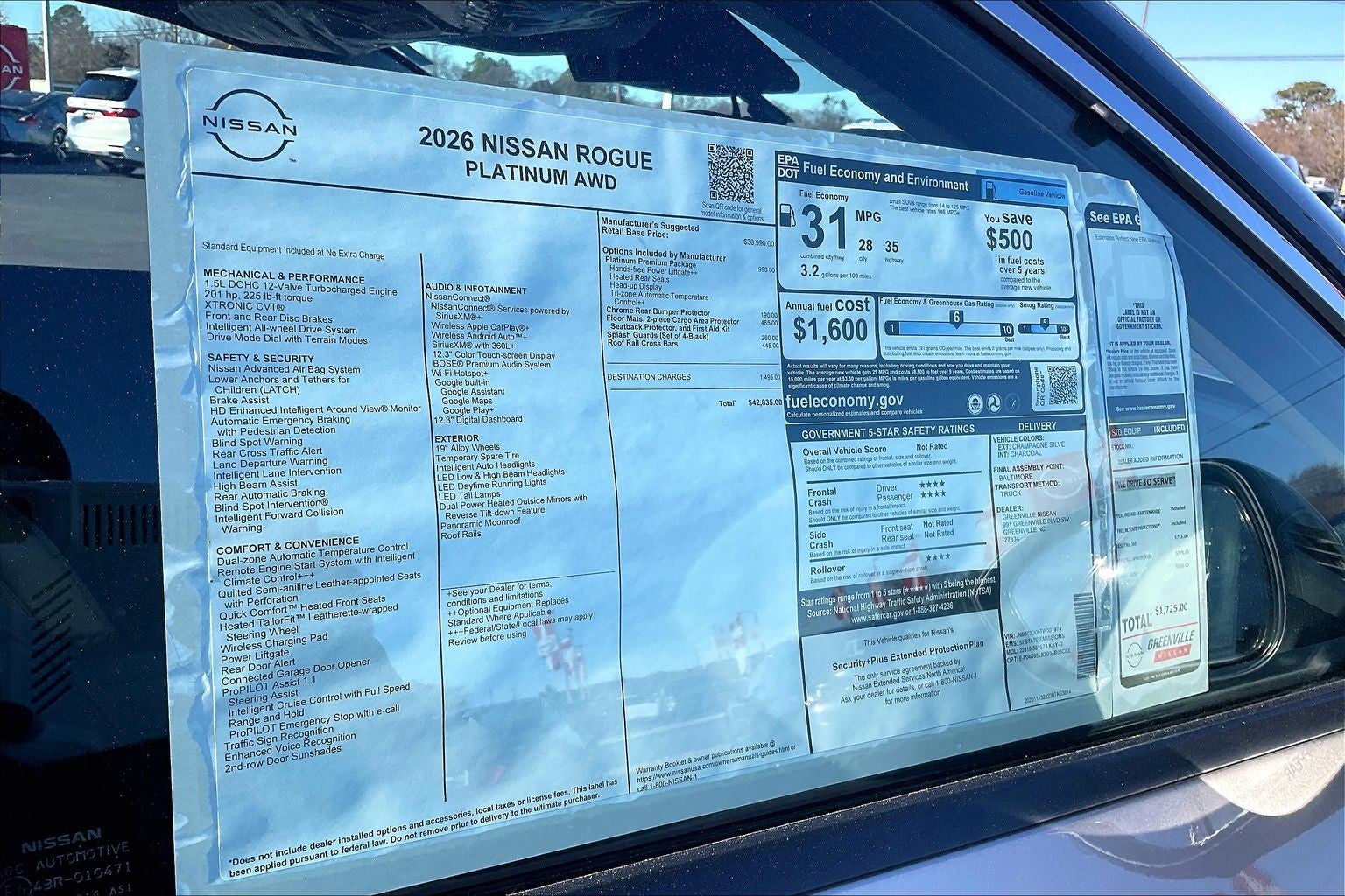 2026 Nissan Rogue Platinum