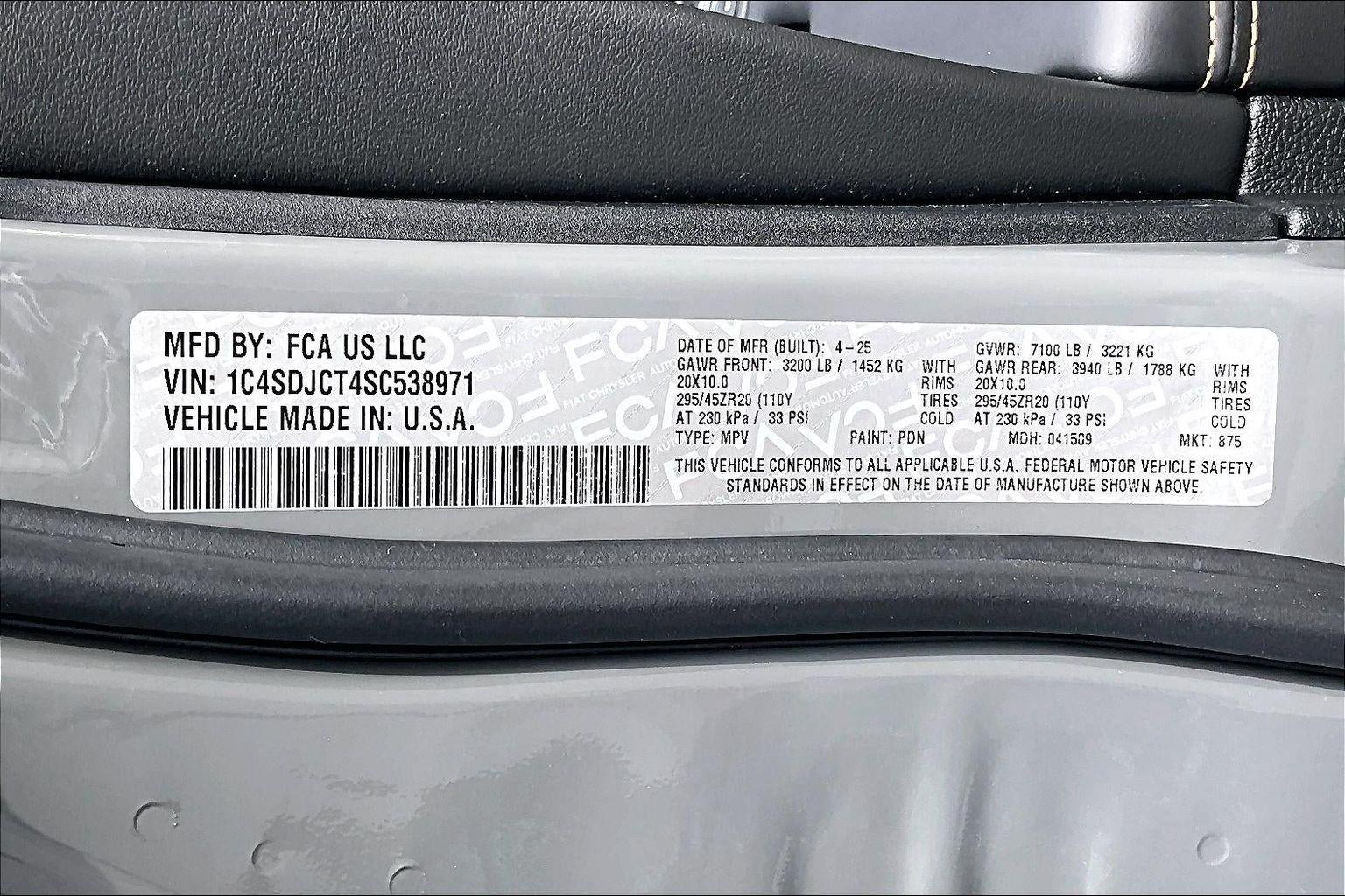 2025 Dodge Durango R/T 20th Anniversary Premium