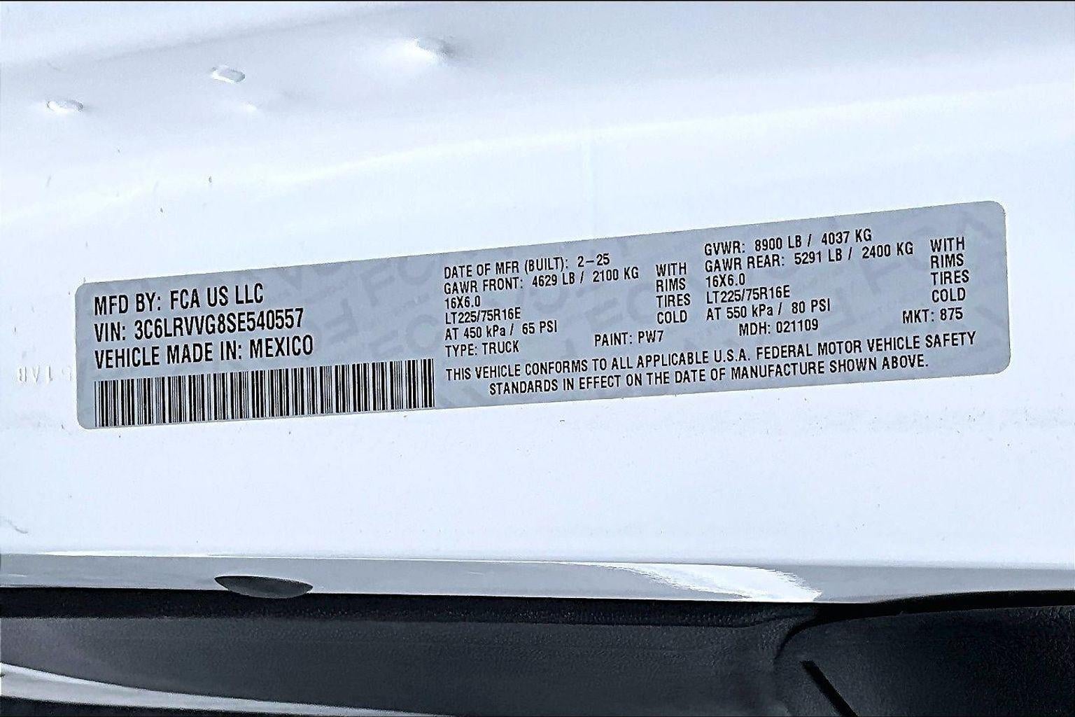 2025 RAM ProMaster Cargo Van Tradesman