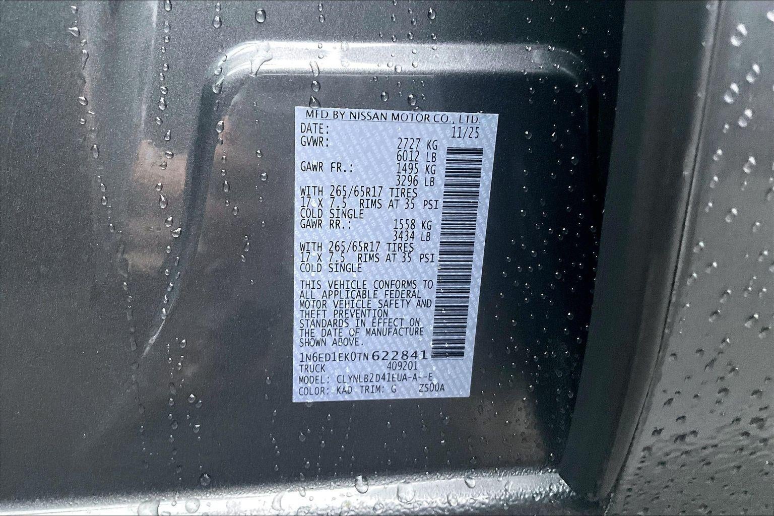 2026 Nissan Frontier SV