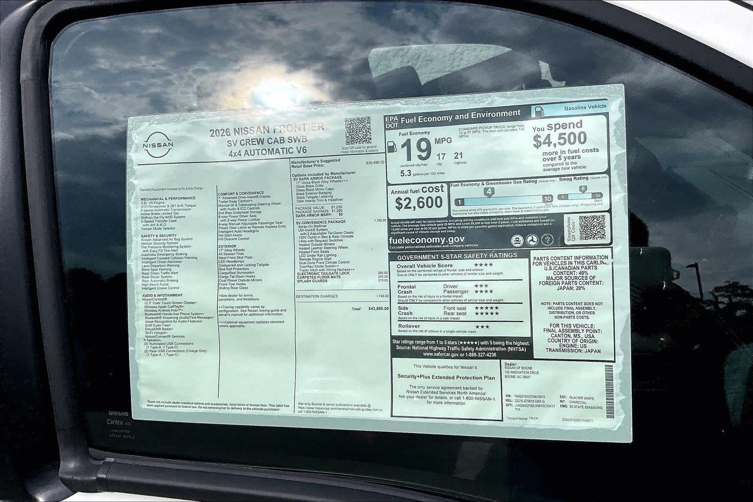 2026 Nissan Frontier SV