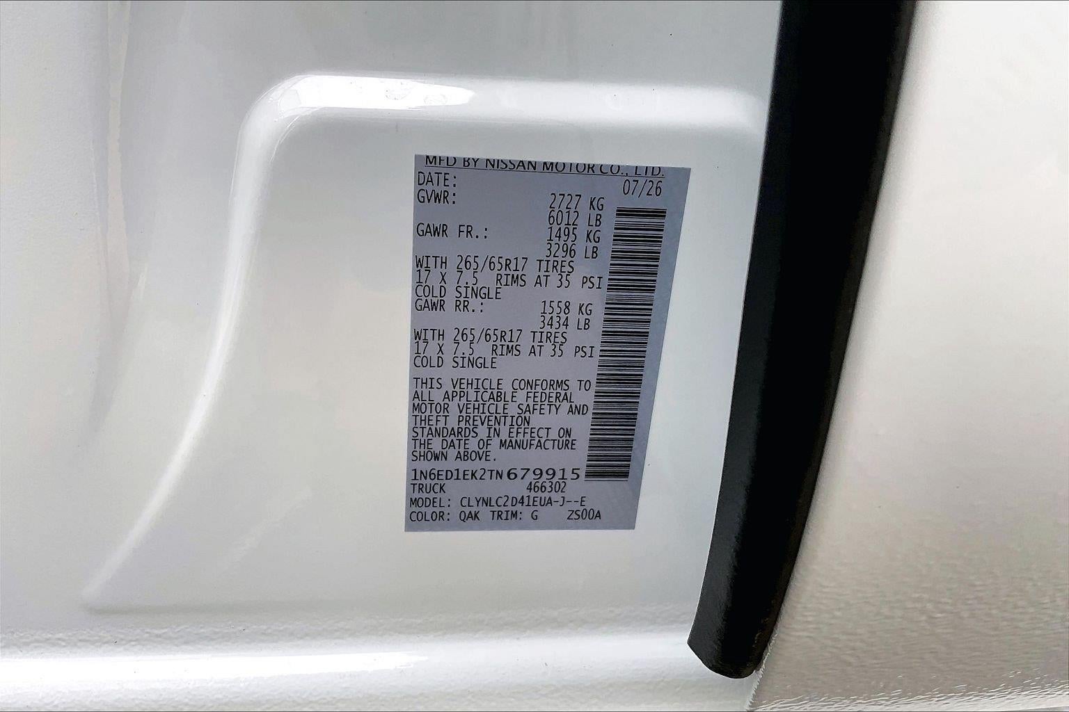 2026 Nissan Frontier SV