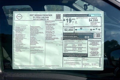 2027 Nissan Frontier SV
