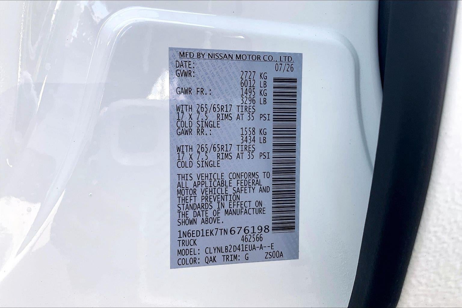 2026 Nissan Frontier SV