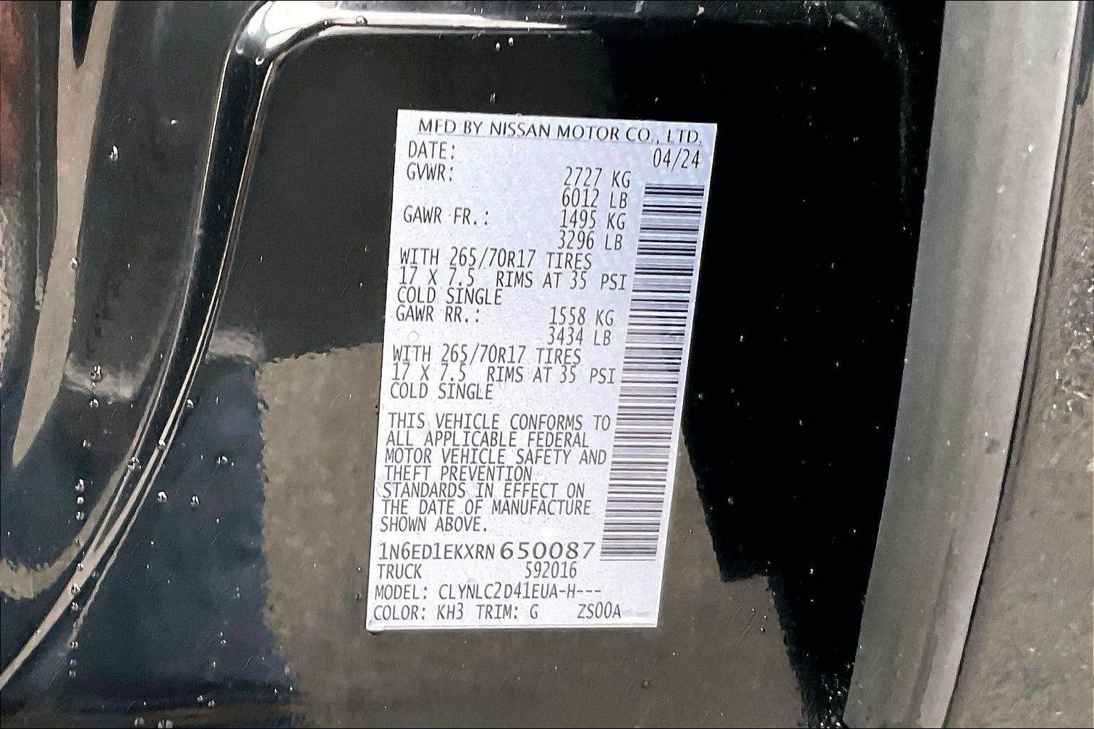 2024 Nissan Frontier SV