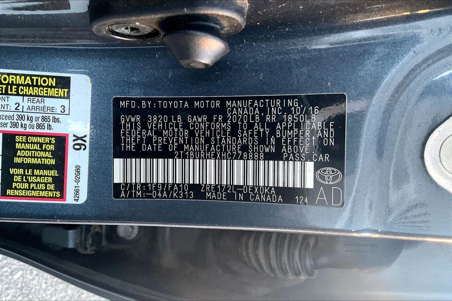 2017 Toyota Corolla L