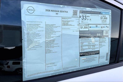 2026 Nissan Sentra SV