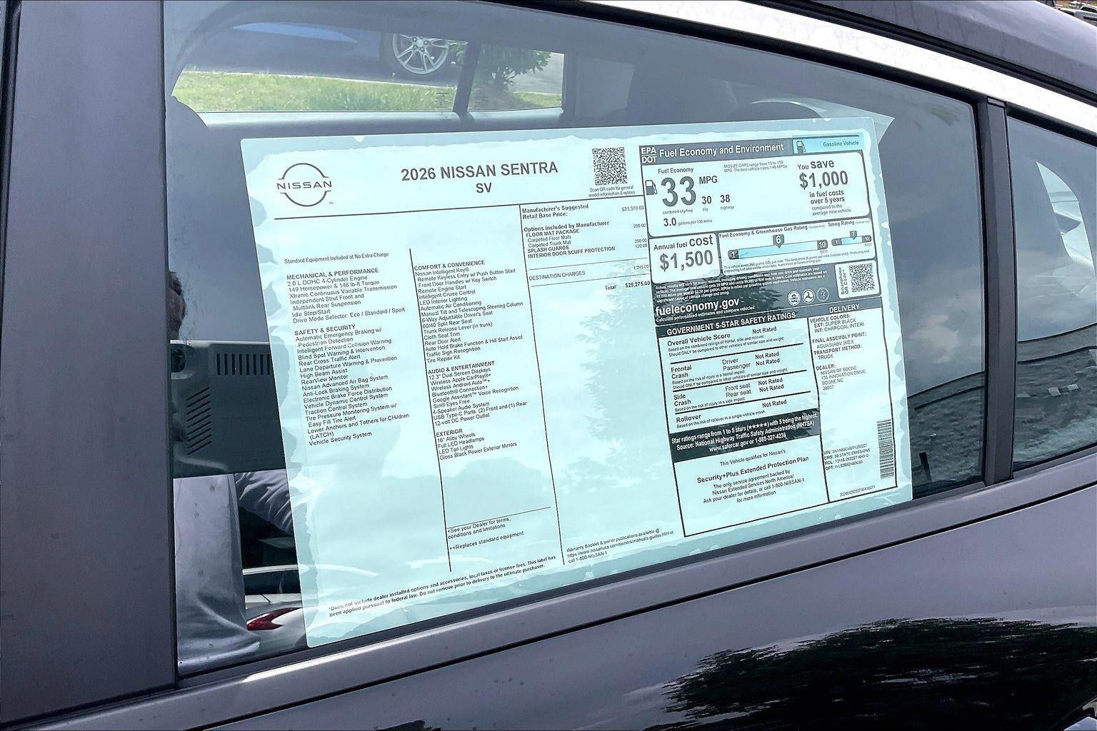 2026 Nissan Sentra SV