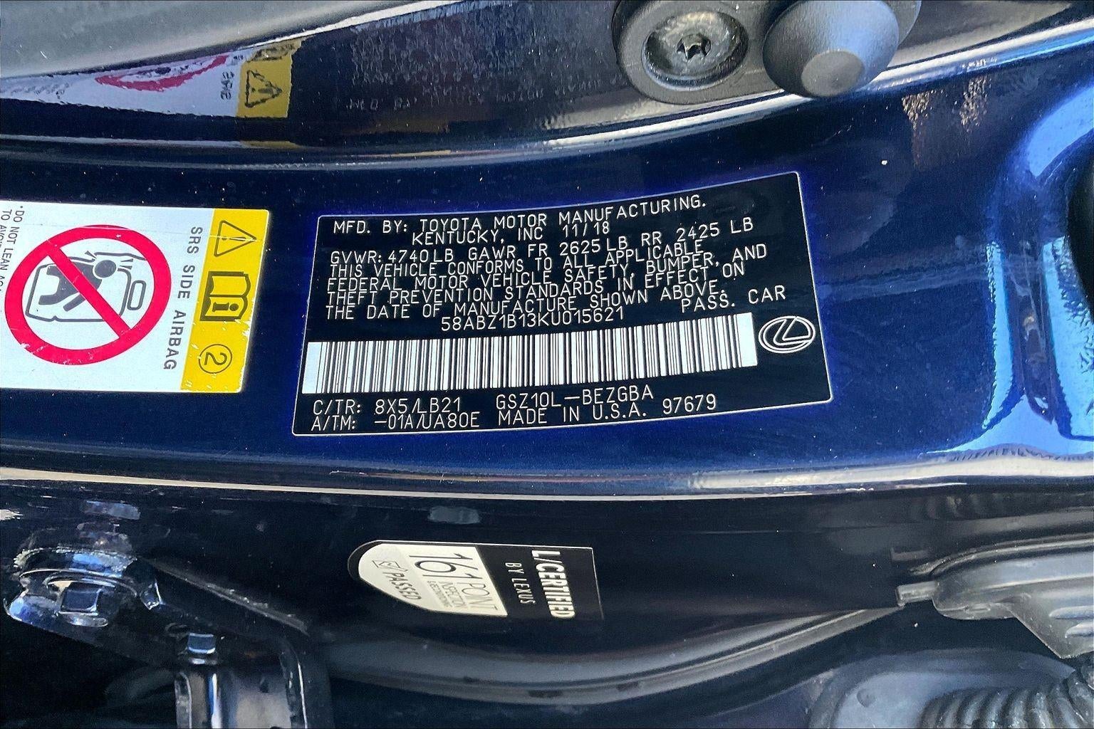 2019 Lexus ES ES 350 Luxury