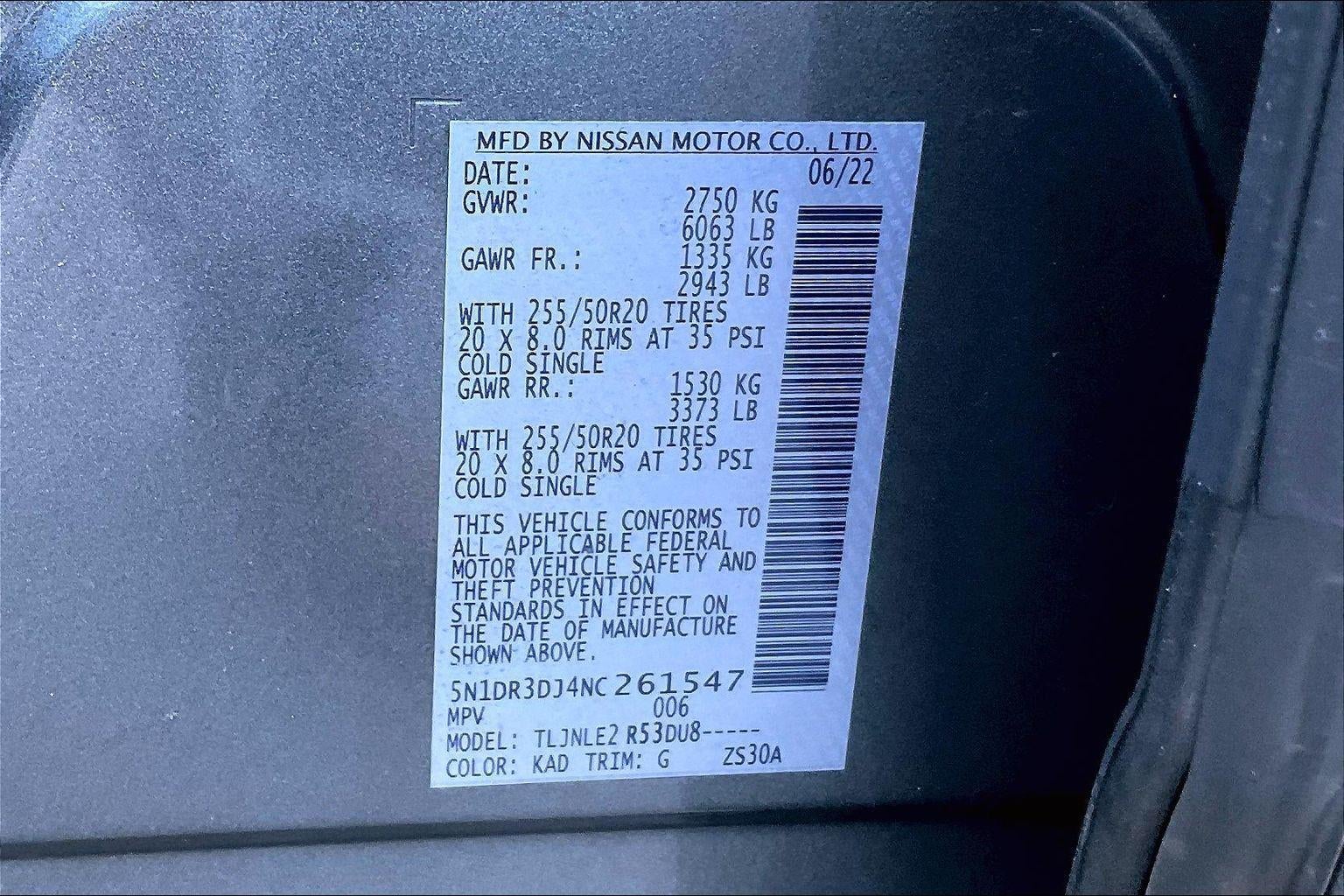 2022 Nissan Pathfinder Platinum