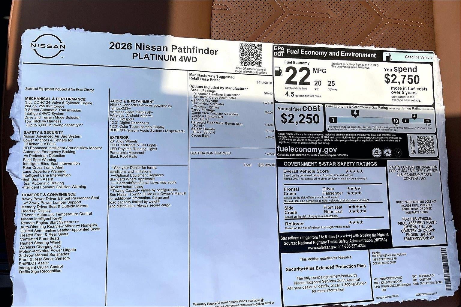 2026 Nissan Pathfinder Platinum
