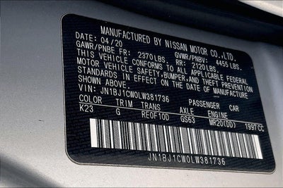 2020 Nissan Rogue Sport S