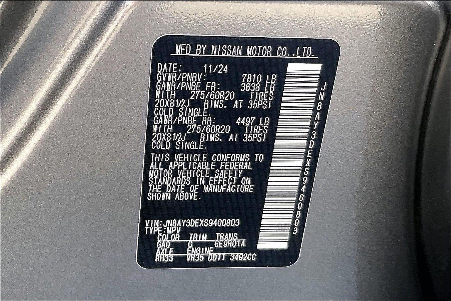 2025 Nissan Armada PRO-4X