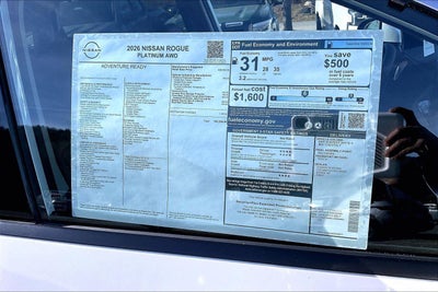 2026 Nissan Rogue Platinum