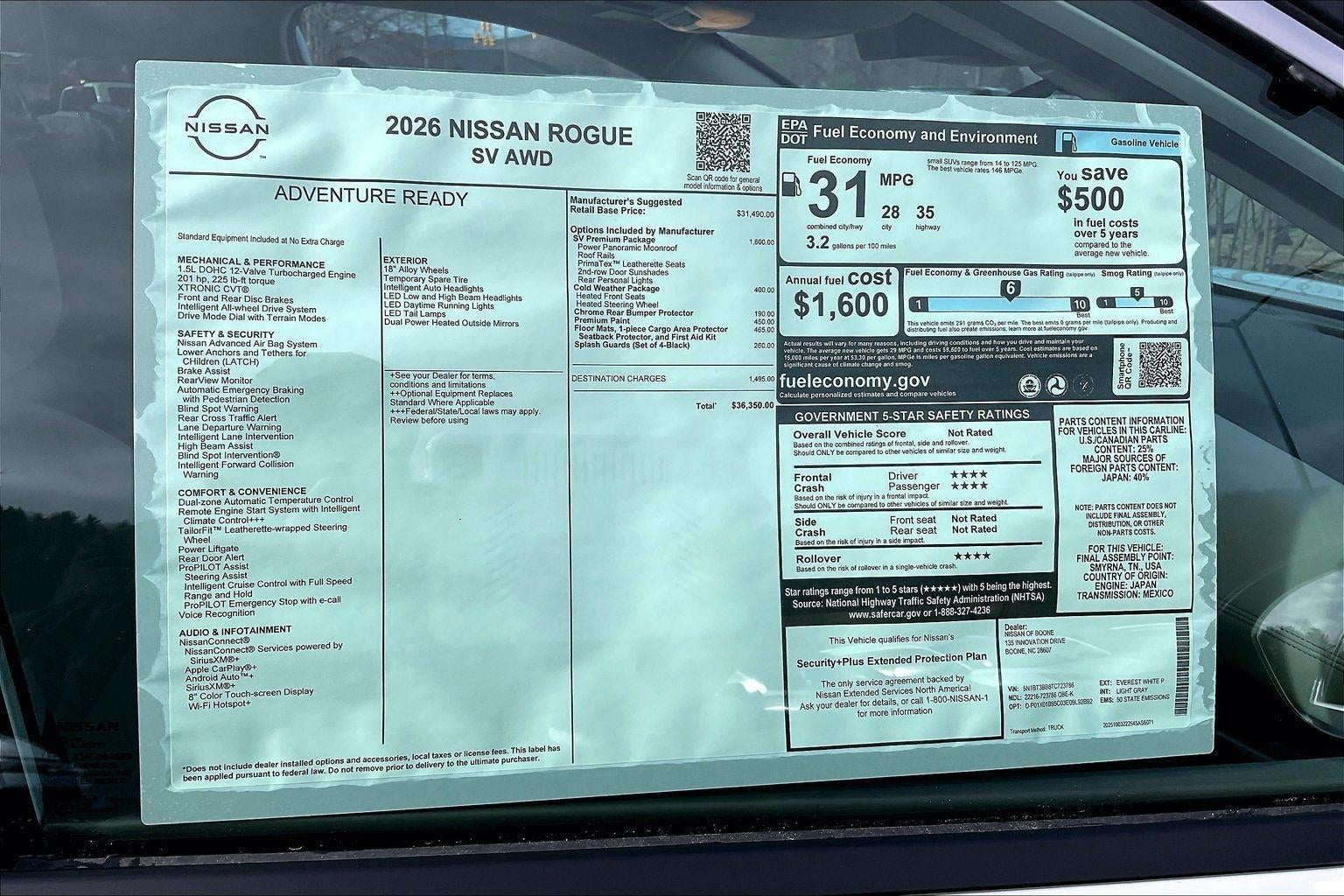 2026 Nissan Rogue Platinum