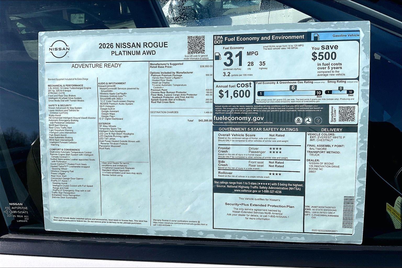 2026 Nissan Rogue Platinum