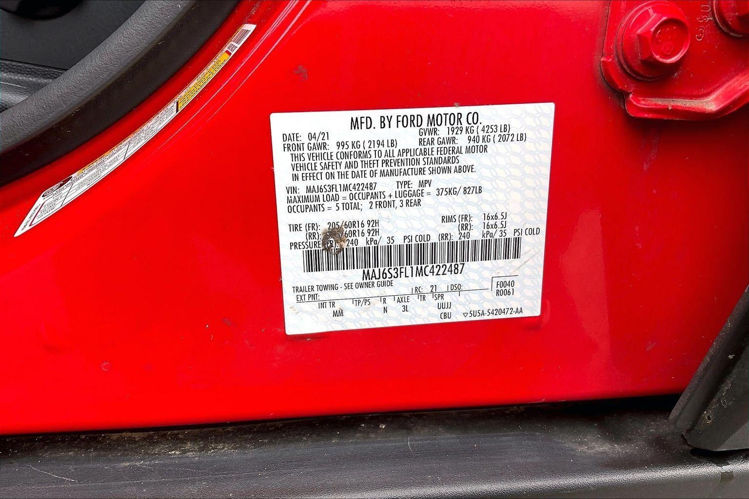 2021 Ford EcoSport S